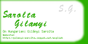 sarolta gilanyi business card